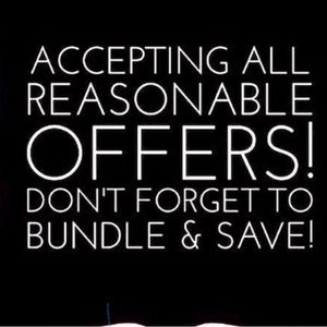 Will accept reasonable offers!